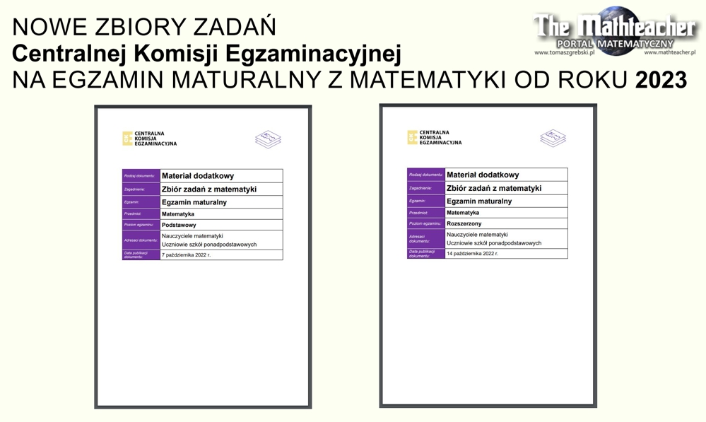Zbiory zadań CKE od 2023 - The Mathteacher