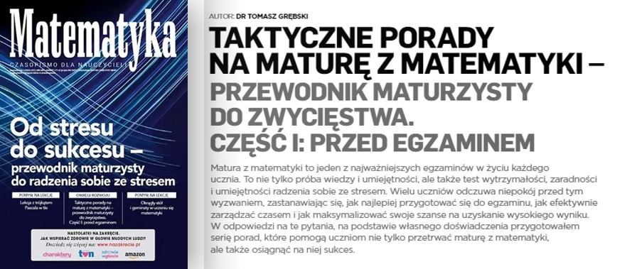 Taktyczne porady na maturę z matematyki